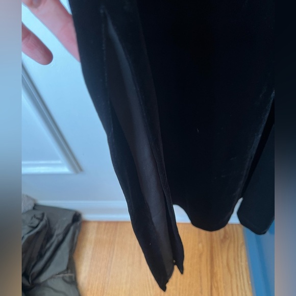 VTG Ronni Nicole Black Velvet Maxi Dress w/Matching Velvet Long Cardigan Size 16 - Picture 8 of 8